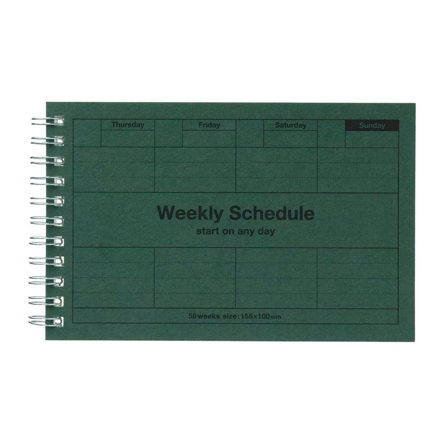 Undated Weekly Schedule - Mark's Tokyo - Dark Green - Mark's Inc.