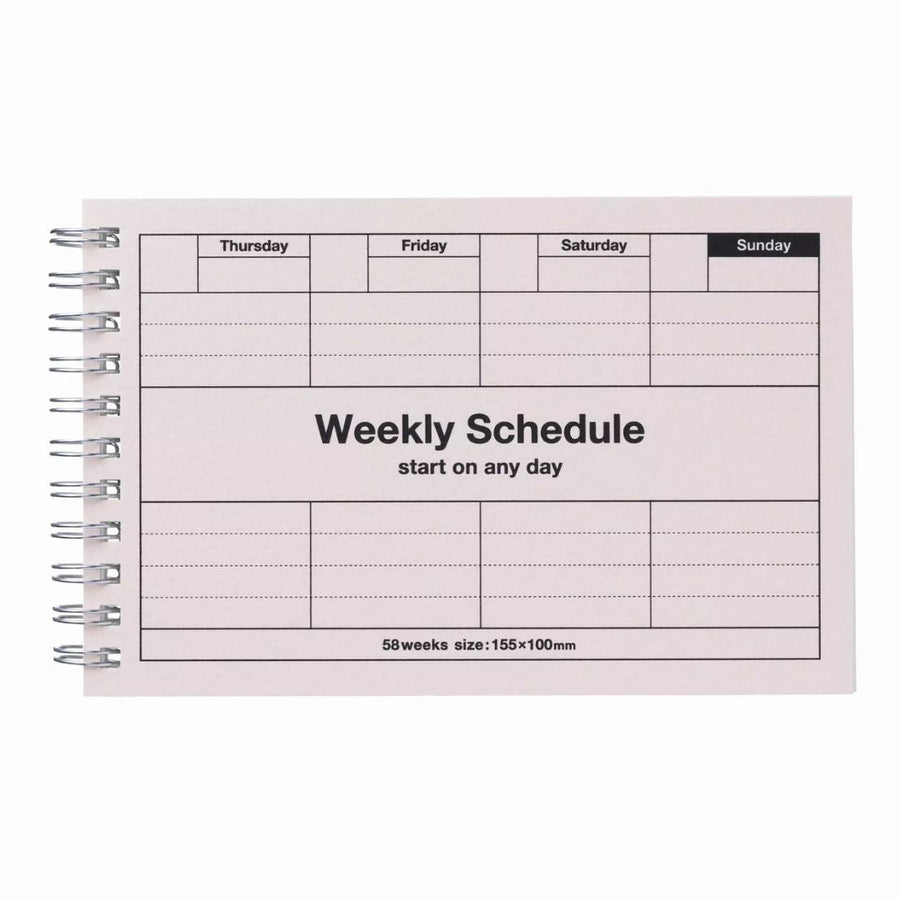 Undated Weekly Schedule - Mark's Tokyo - Light Pink - Mark's Inc.