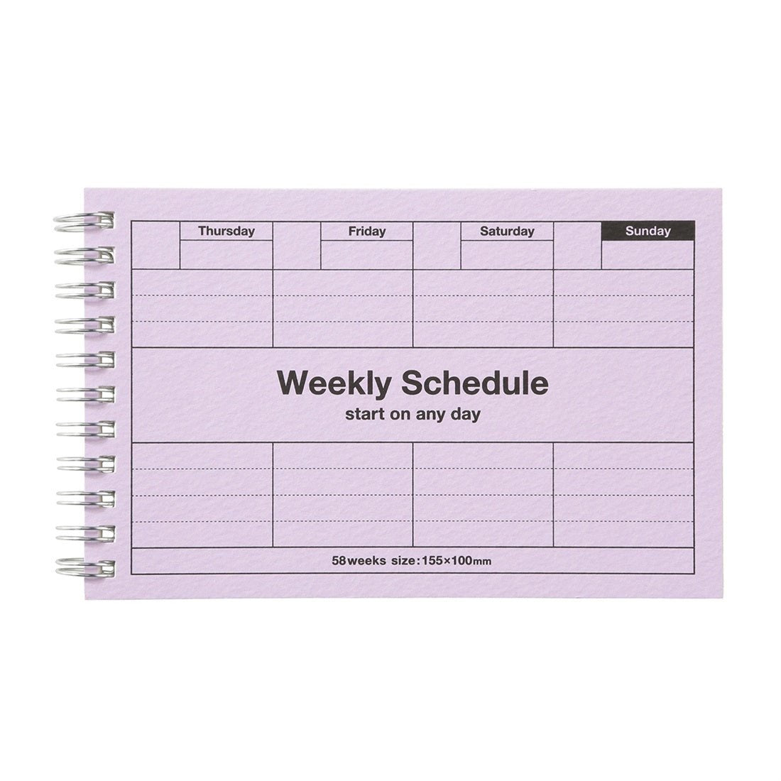 Undated Weekly Schedule - Mark's Tokyo - Light Purple - Mark's Inc.