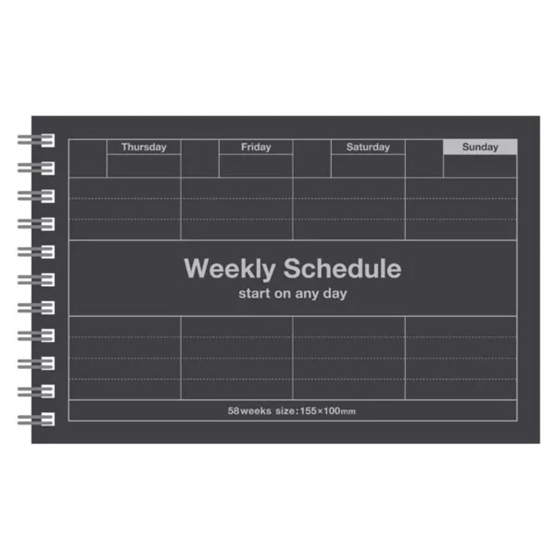 Undated Weekly Schedule - Mark's Tokyo-Notebooks-Mark's Inc.-Black