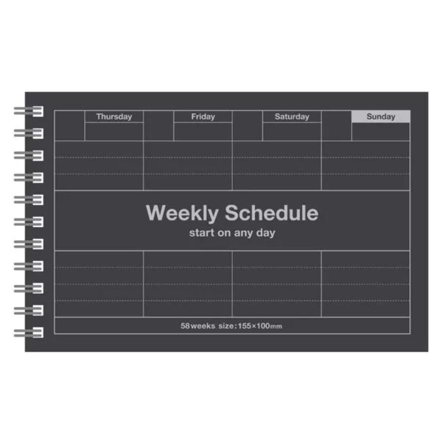Undated Weekly Schedule - Mark's Tokyo-Notebooks-Mark's Inc.-Black