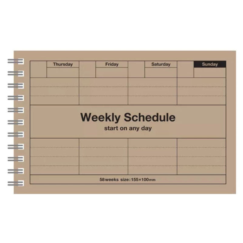 Undated Weekly Schedule - Mark's Tokyo-Notebooks-Mark's Inc.-Kraft