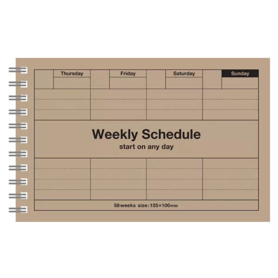 Undated Weekly Schedule - Mark's Tokyo-Notebooks-Mark's Inc.-Kraft