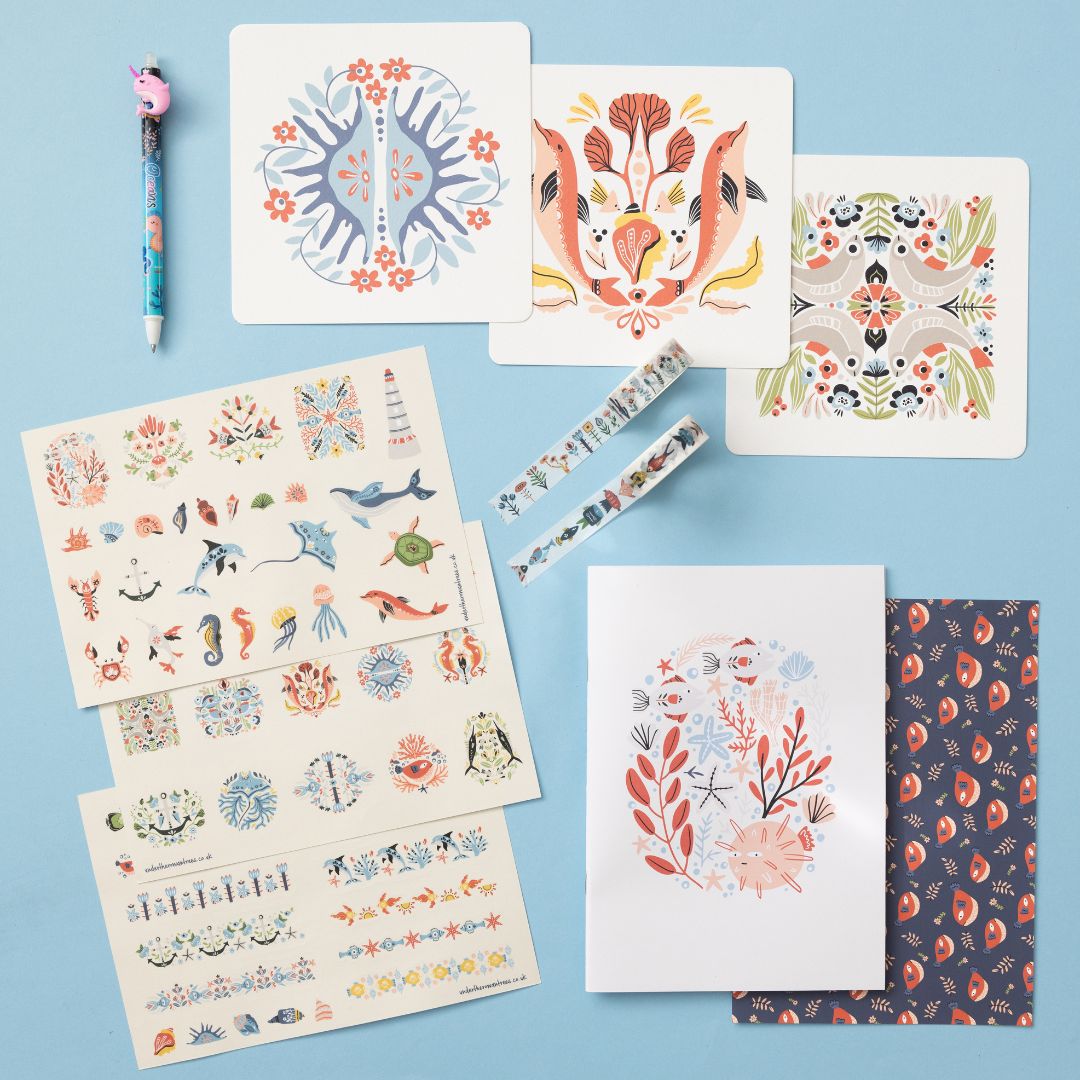 Underwater Folk Stationery Gift Box - Under the Rowan Trees