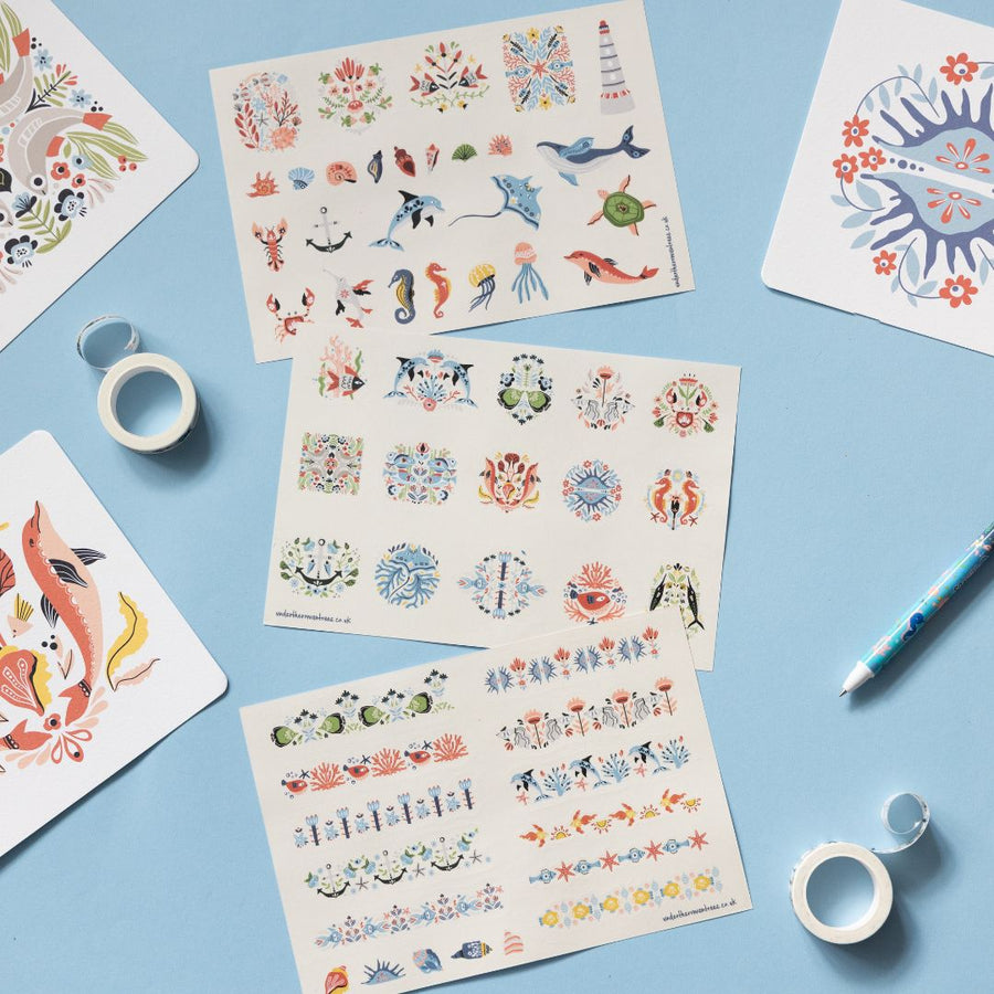 Underwater Folk Stationery Gift Box - Under the Rowan Trees