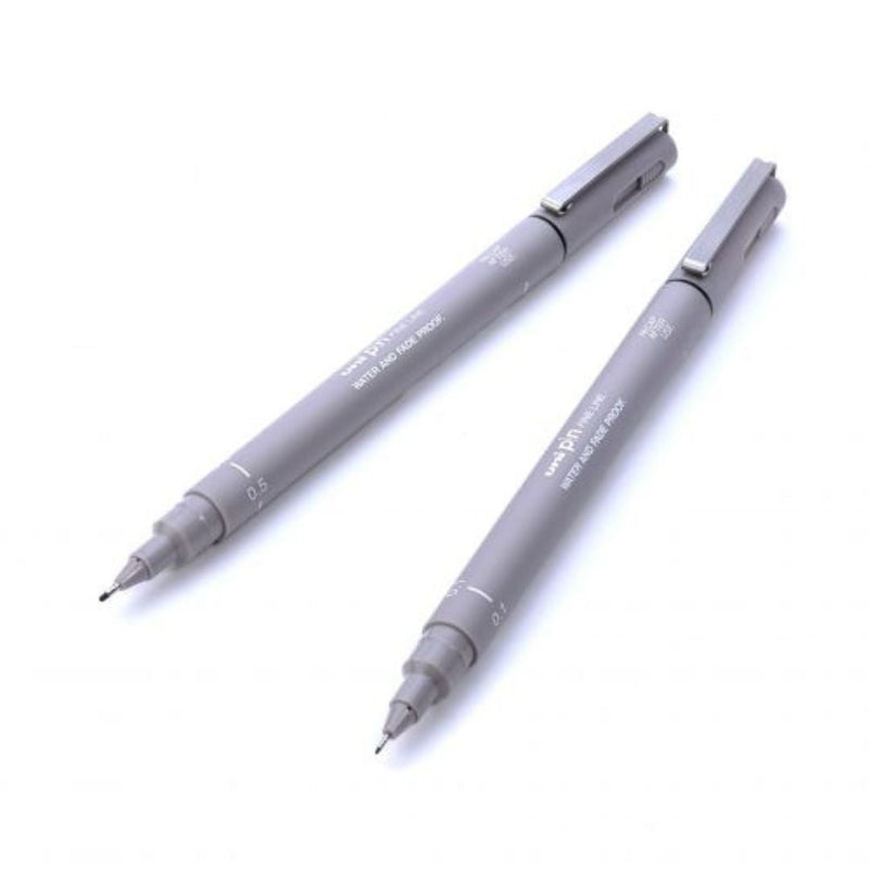 uni-ball PIN 01 Fineliner Light Grey-Pens-uni-ball Mitsubishi-