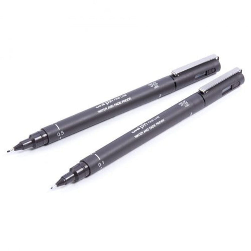 uni-ball PIN 05 Fineliner Dark Grey-Pens-uni-ball Mitsubishi-