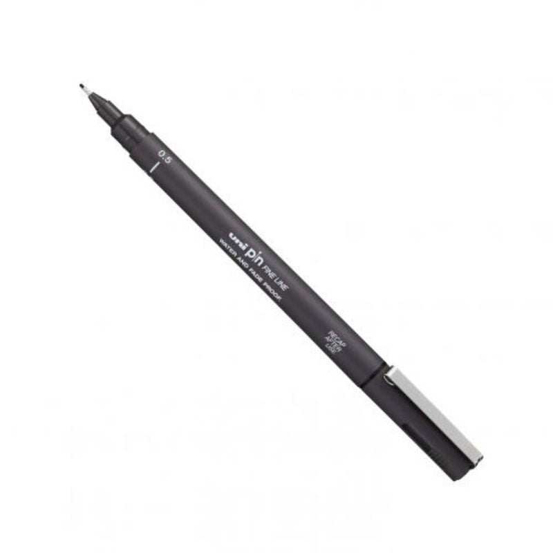 uni-ball PIN 05 Fineliner Dark Grey-Pens-uni-ball Mitsubishi-
