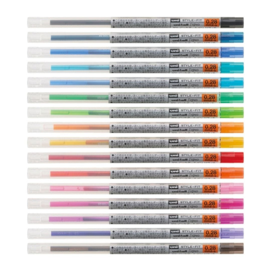 Uni-Ball Signo Style Fit Gel Ink Ballpoint Pen Refills - Black - uni-ball Mitsubishi