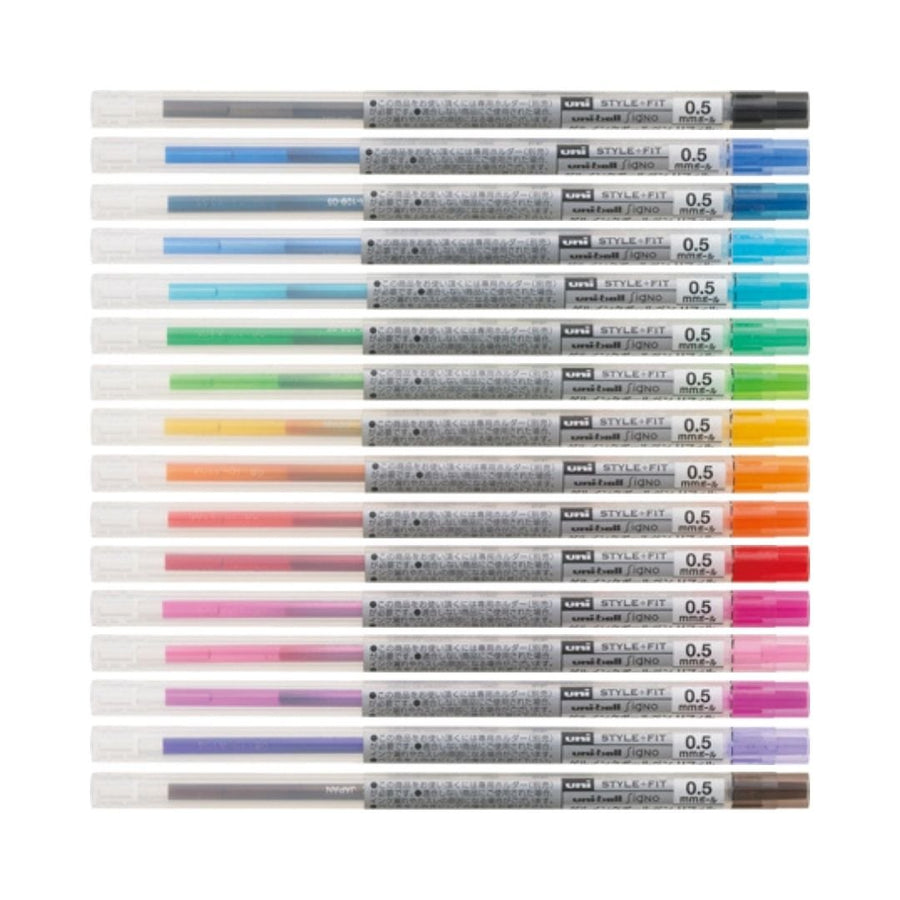 Uni-Ball Signo Style Fit Gel Ink Ballpoint Pen Refills - Black - uni-ball Mitsubishi