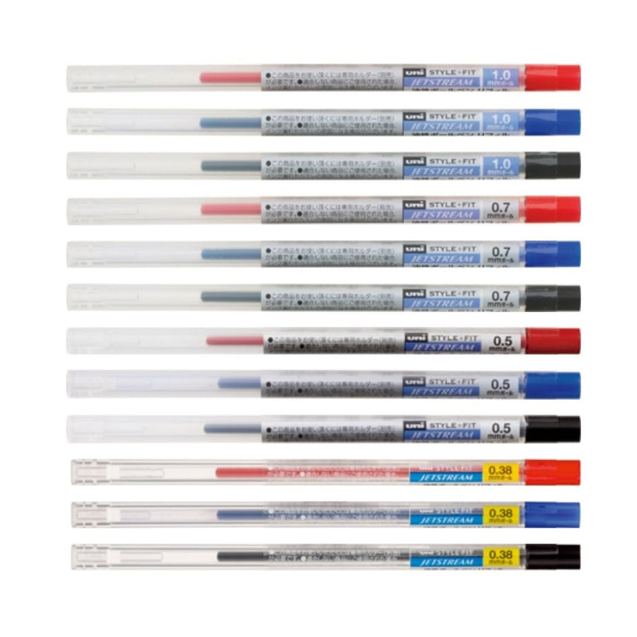 Uni-Ball Style Fit Jetstream Oil-Based Ink Refills - Red - uni-ball Mitsubishi