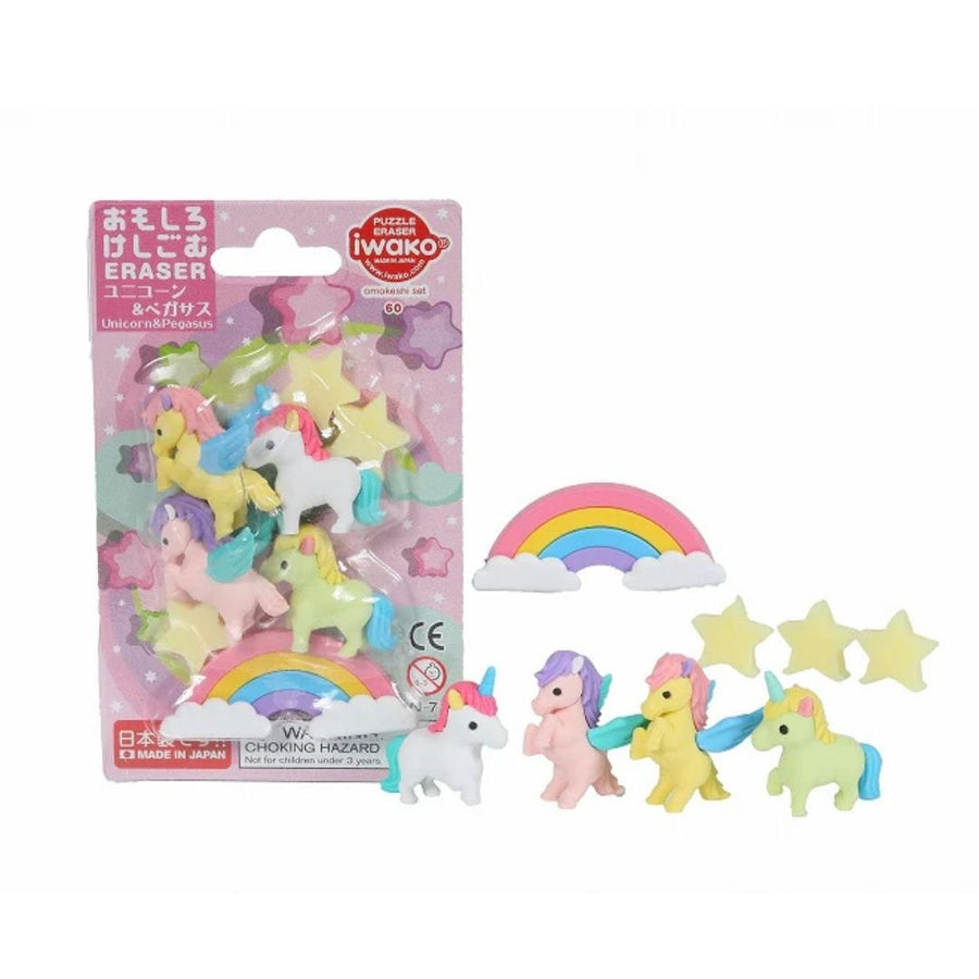 Unicorn & Pegasus Iwako Novelty Erasers - Under the Rowan Trees