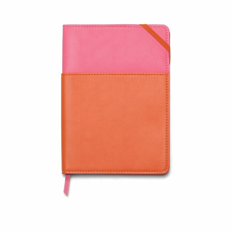 Vegan Leather Pocket Journal-Notebooks-Designworks Collective-Pink & Chilli