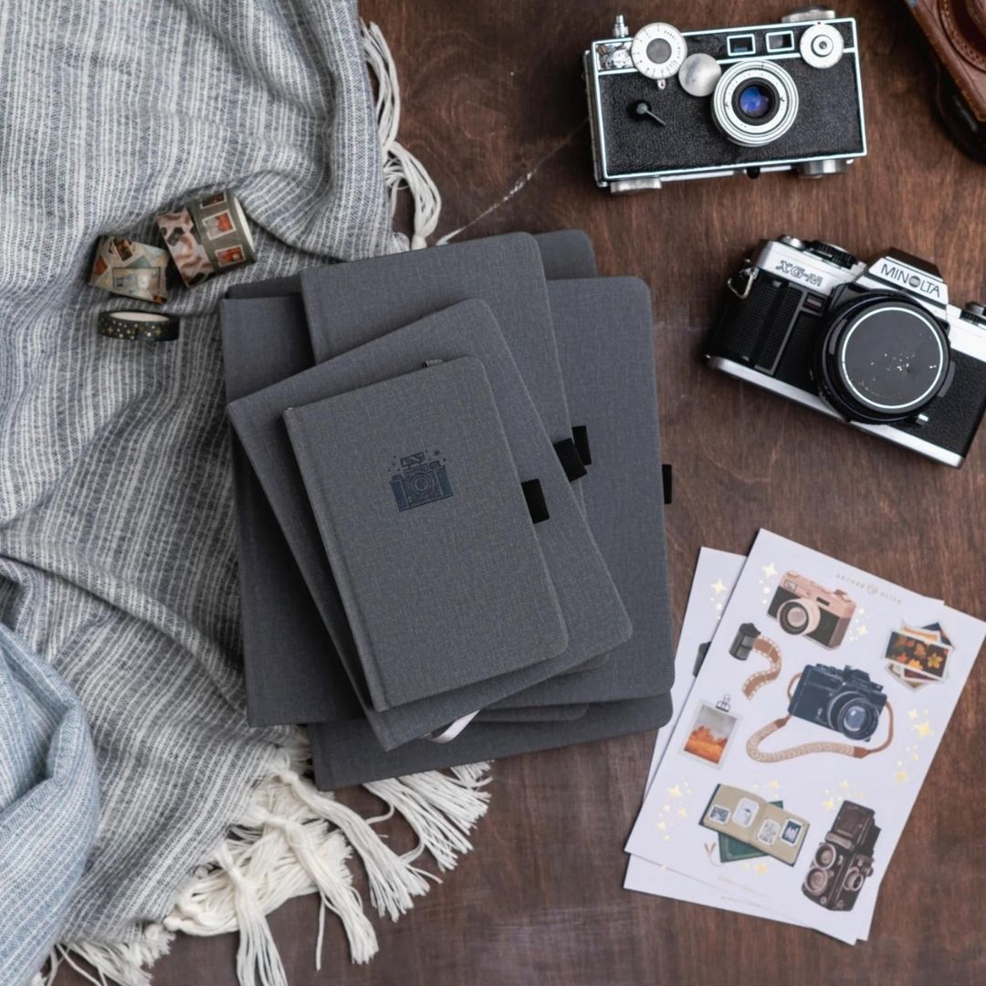 Vintage Camera Dot Grid B6 Notebook - Archer & Olive - Under the Rowan Trees