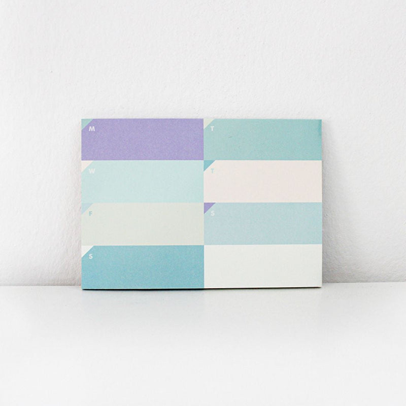 Mini Weekly Desk Pad - Paperways Palette-Notepads-Paperways-Water Lilies