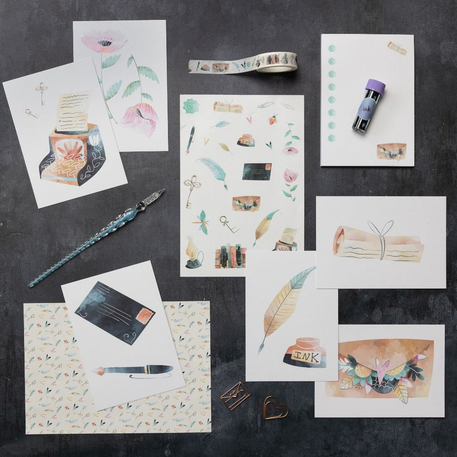 Watercolour Writer Rowan Berry Box - Under the Rowan Trees