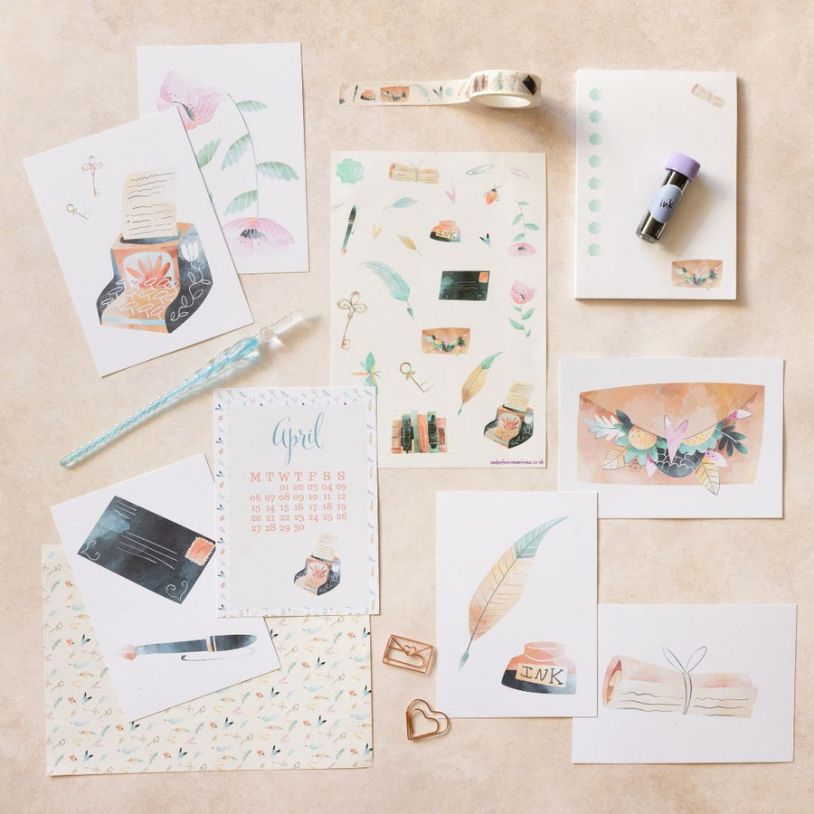 Watercolour Writer Rowan Berry Box - Under the Rowan Trees