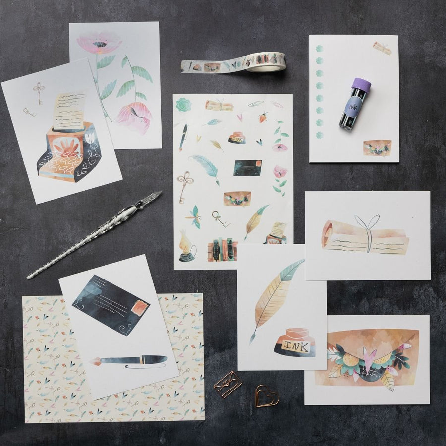 Watercolour Writer Rowan Berry Box - Under the Rowan Trees