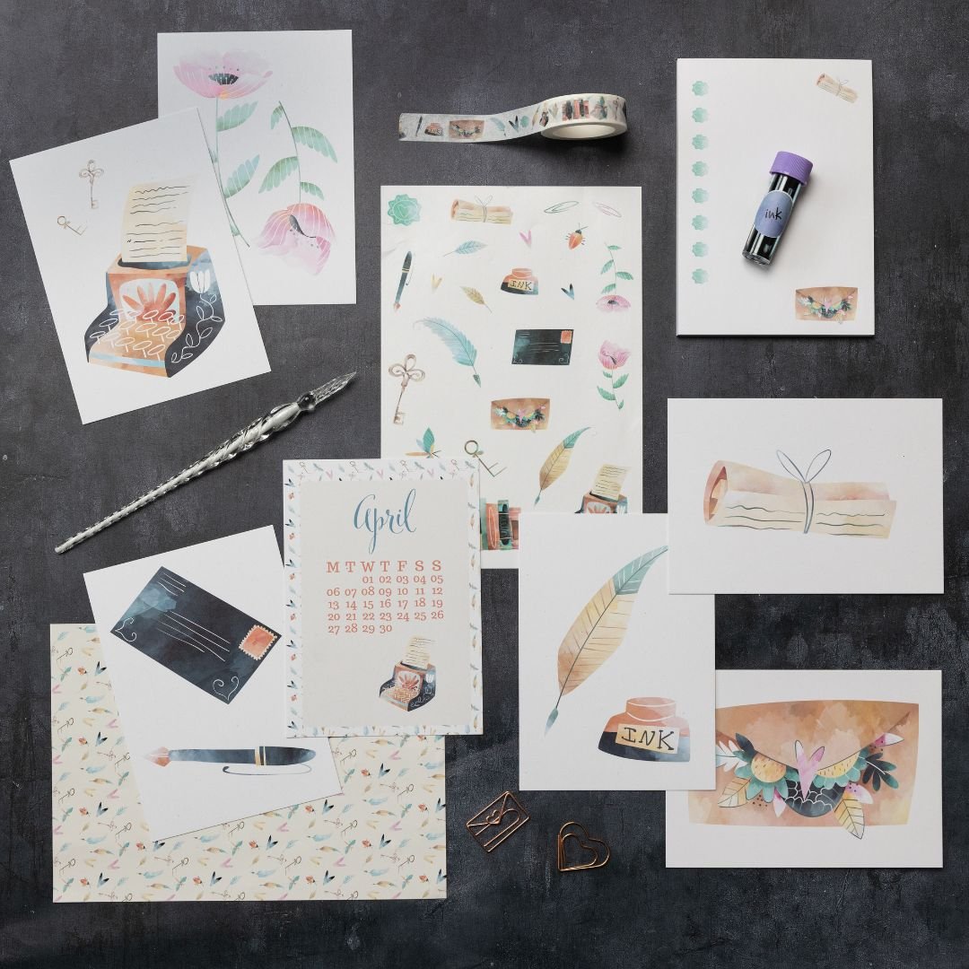 Watercolour Writer Rowan Berry Box - Under the Rowan Trees