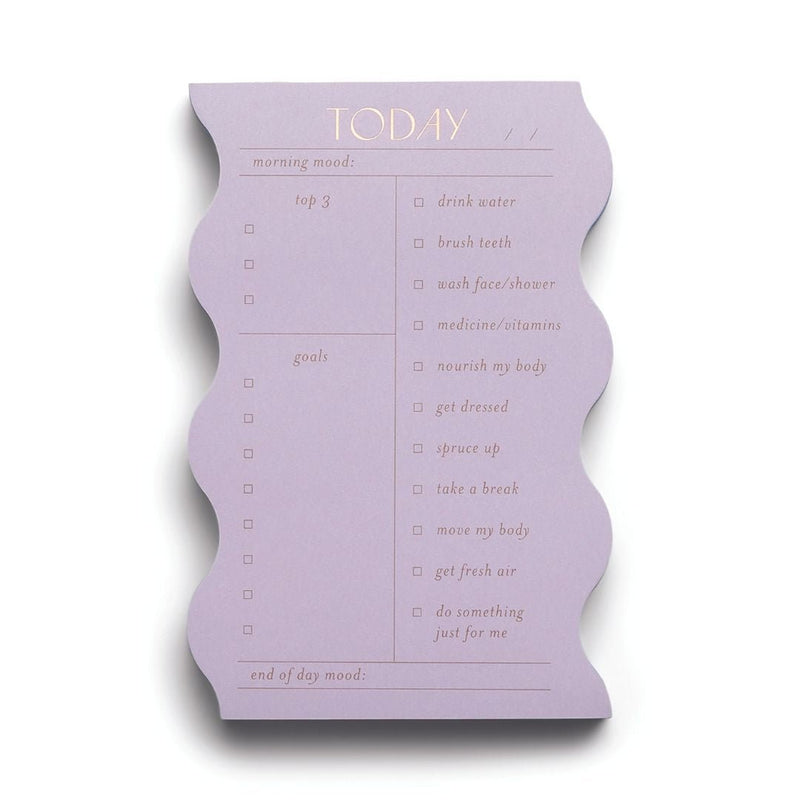 Wavy Daily Notepad-Notepads-Designworks Collective-Lilac