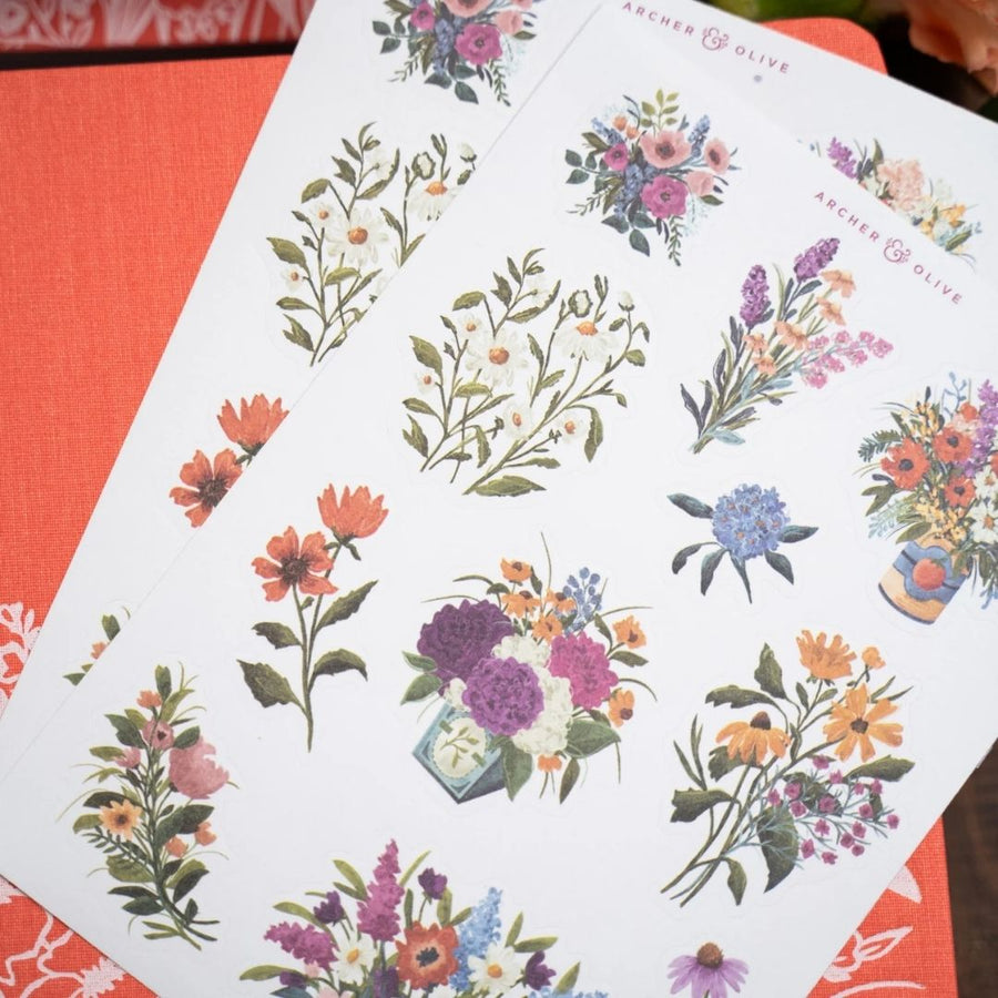 Wildflowers Sticker Set - Archer & Olive