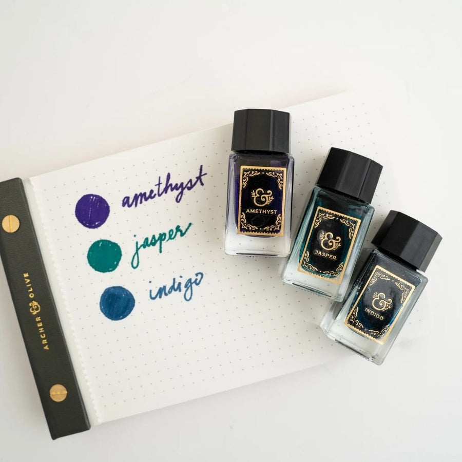 Winter Fountain Pen Inks - Set of 3 - Archer & Olive - Under the Rowan Trees