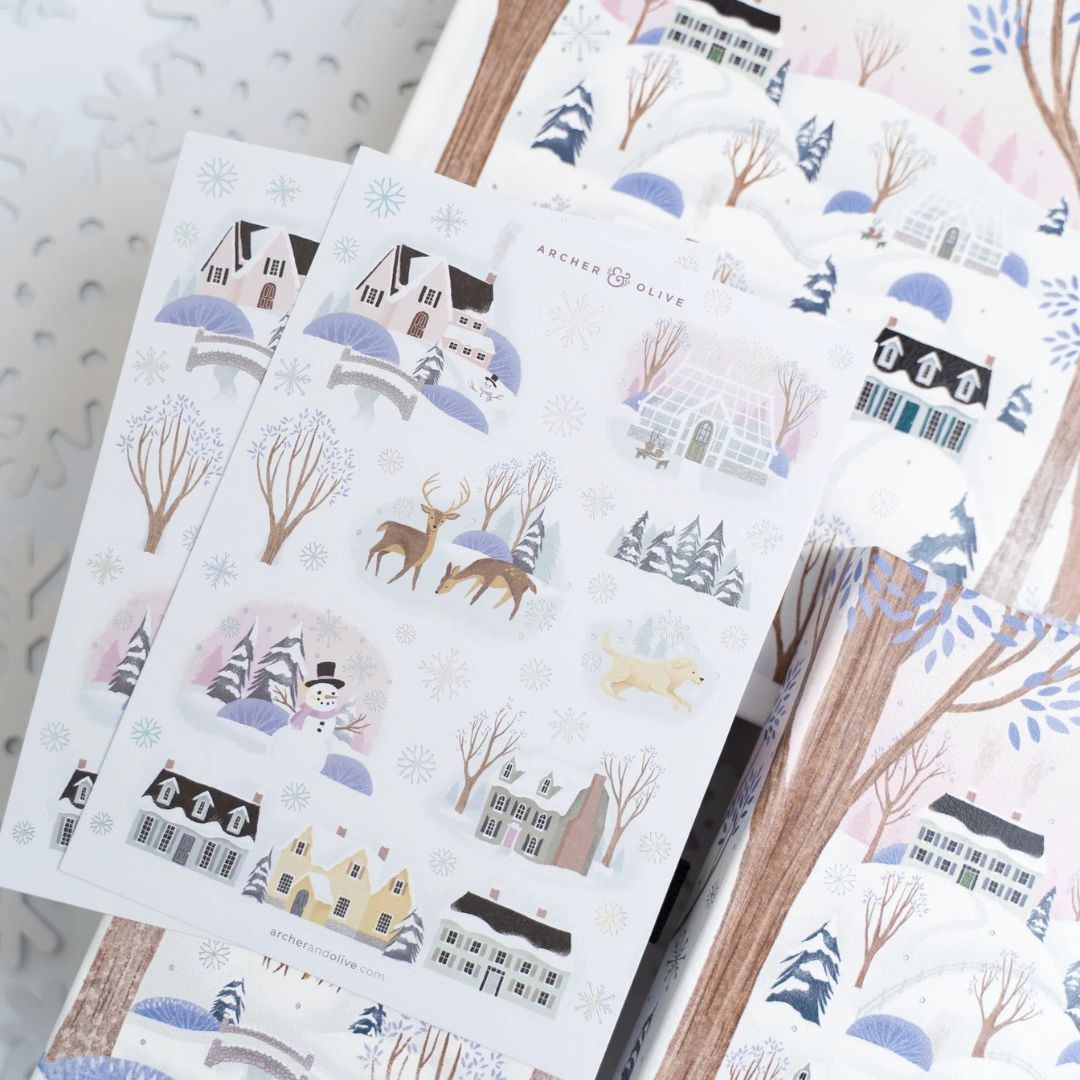Winter Village Sticker Set - Archer & Olive