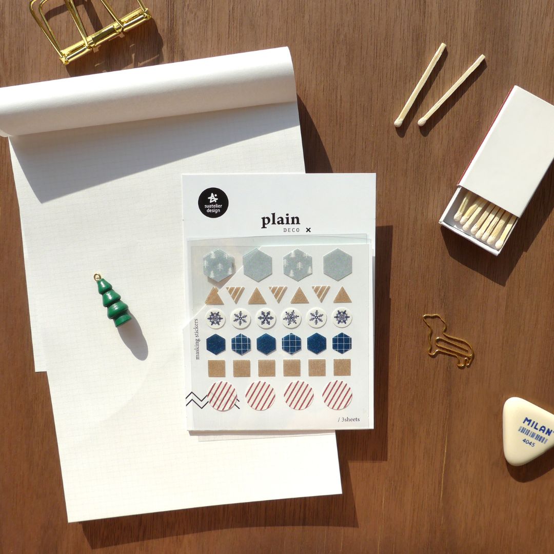 Winter Washi Strips Suatelier Stickers - Plain 11 - 13 - 12 - Suatelier