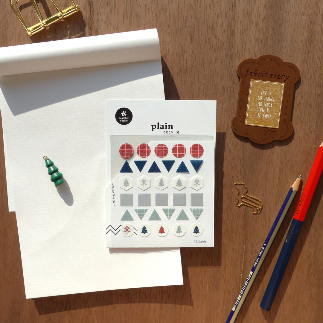 Winter Washi Strips Suatelier Stickers - Plain 11 - 13 - 12 - Suatelier