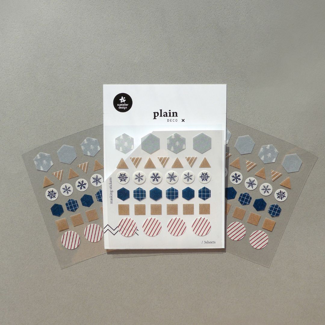 Winter Washi Strips Suatelier Stickers - Plain 11 - 13 - 12 - Suatelier