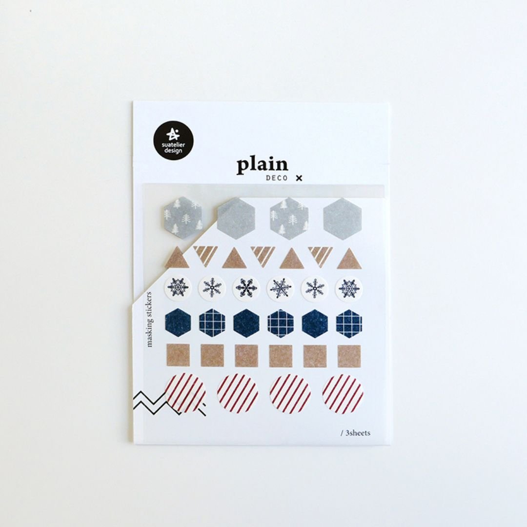 Winter Washi Strips Suatelier Stickers - Plain 11 - 13 - 13 - Suatelier