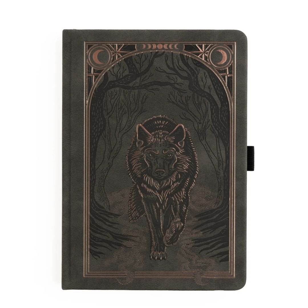 Wolf In The Night Dot Grid Journal - A5 - Archer & Olive