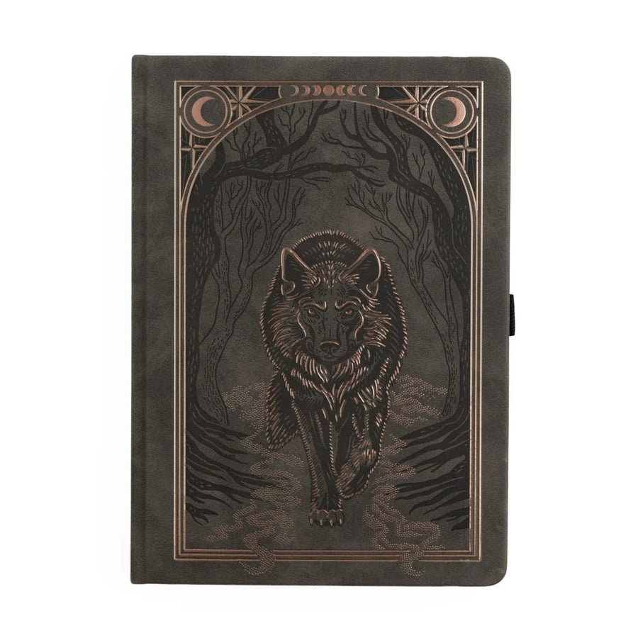 Wolf In The Night Dot Grid Journal - B5 - Archer & Olive