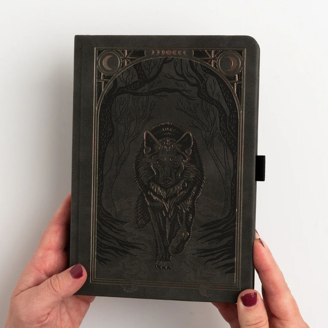 Wolf In The Night Dot Grid Journal - B6 - Archer & Olive