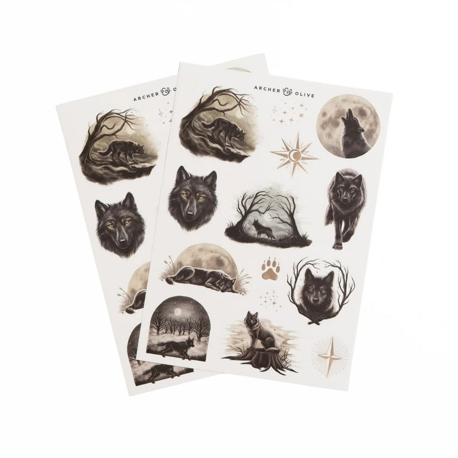 Wolf In The Night Sticker Set - Archer & Olive