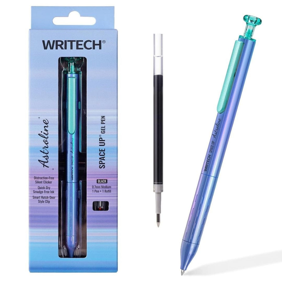 Writech Astroline Gel Pen 0.7mm + Black Refill - Blue - Writech
