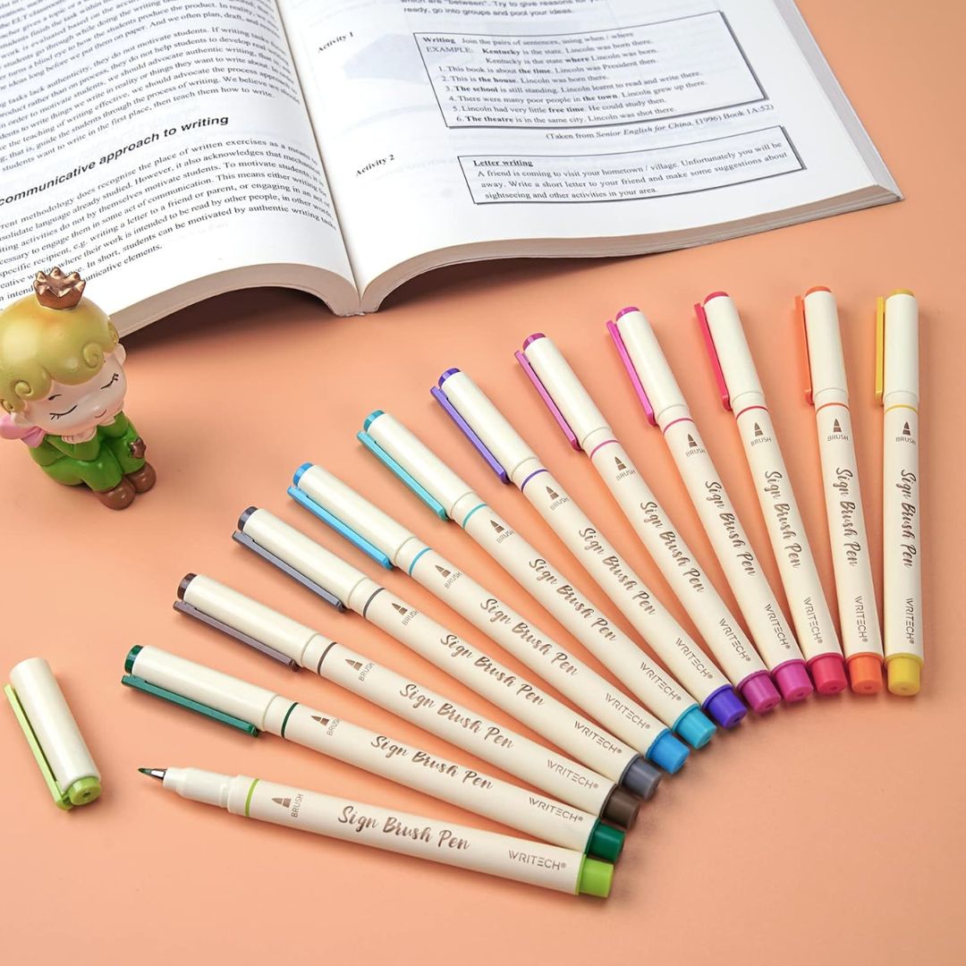 Writech Sign Brush Pens Sets of 6 - Natural - Writech