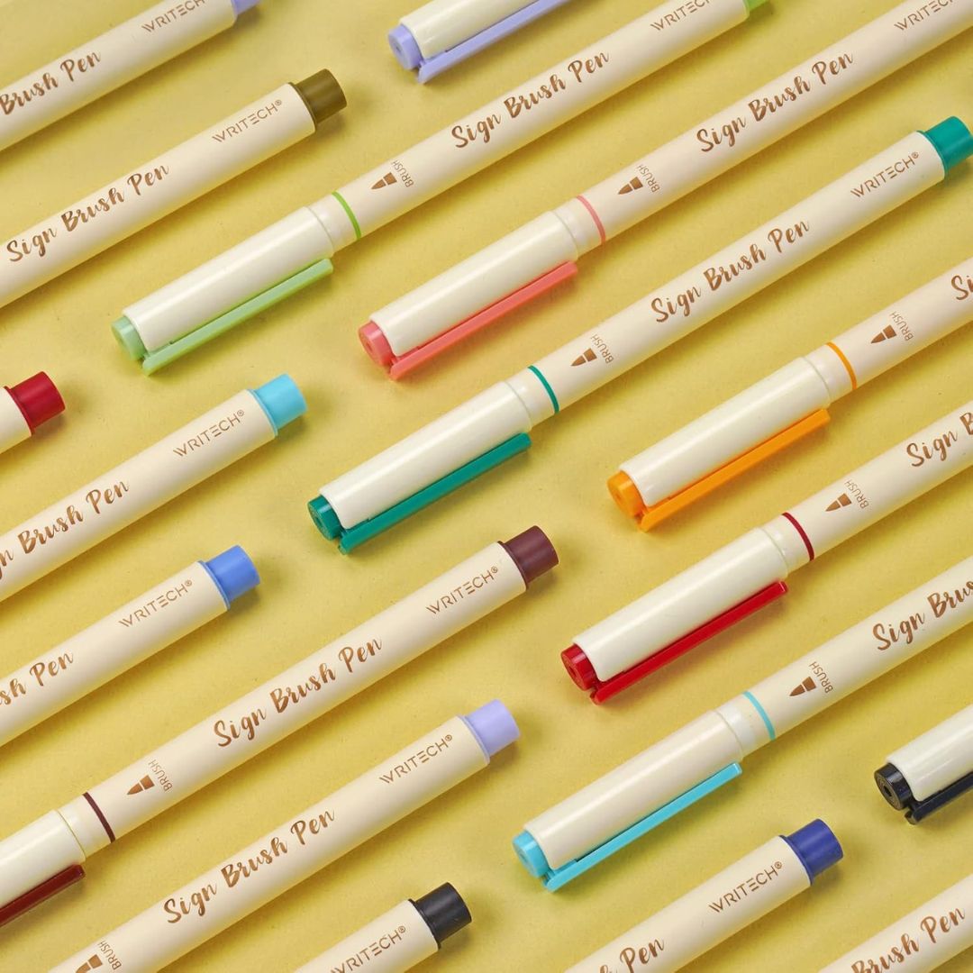 Writech Sign Brush Pens Sets of 6 - Natural - Writech