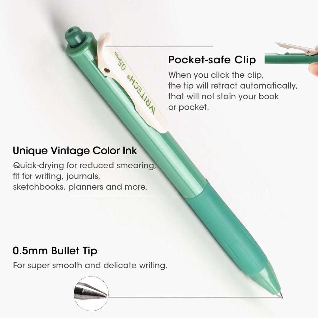Writech Vintage Colour Gel Pens - Set 4 - Writech
