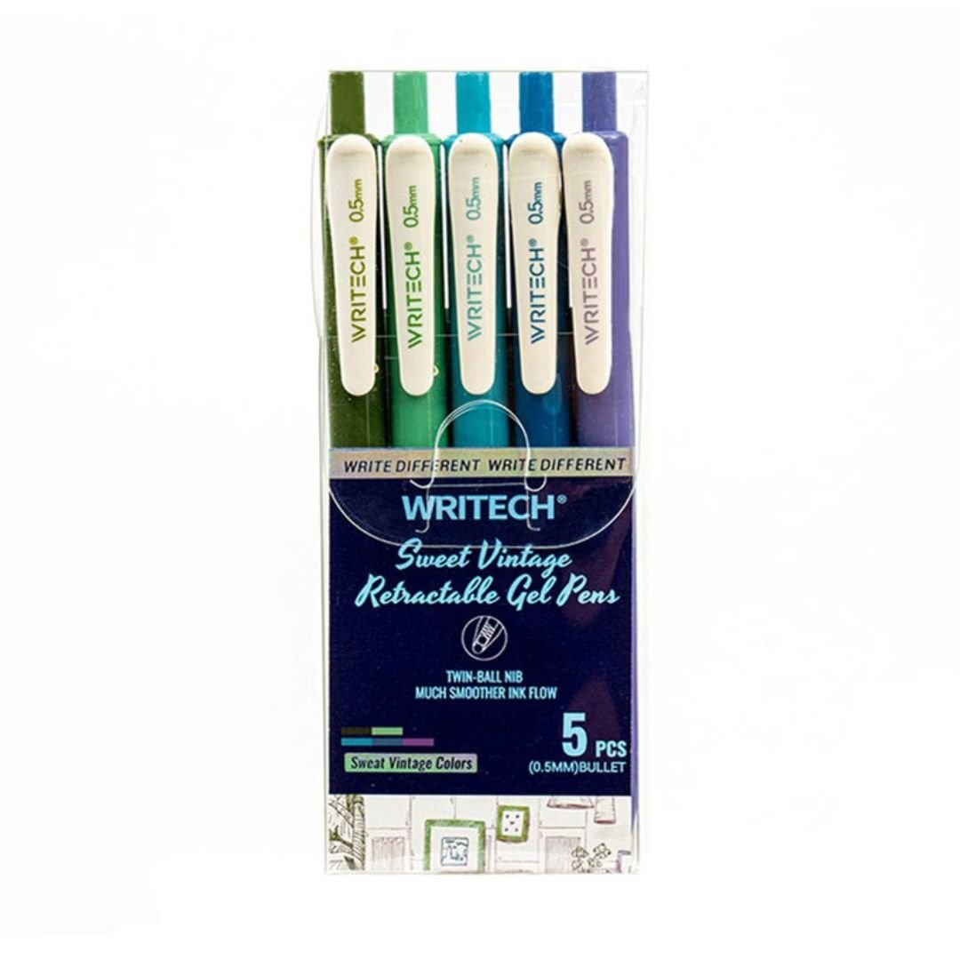 Writech Vintage Colour Gel Pens - Set 4 - Writech