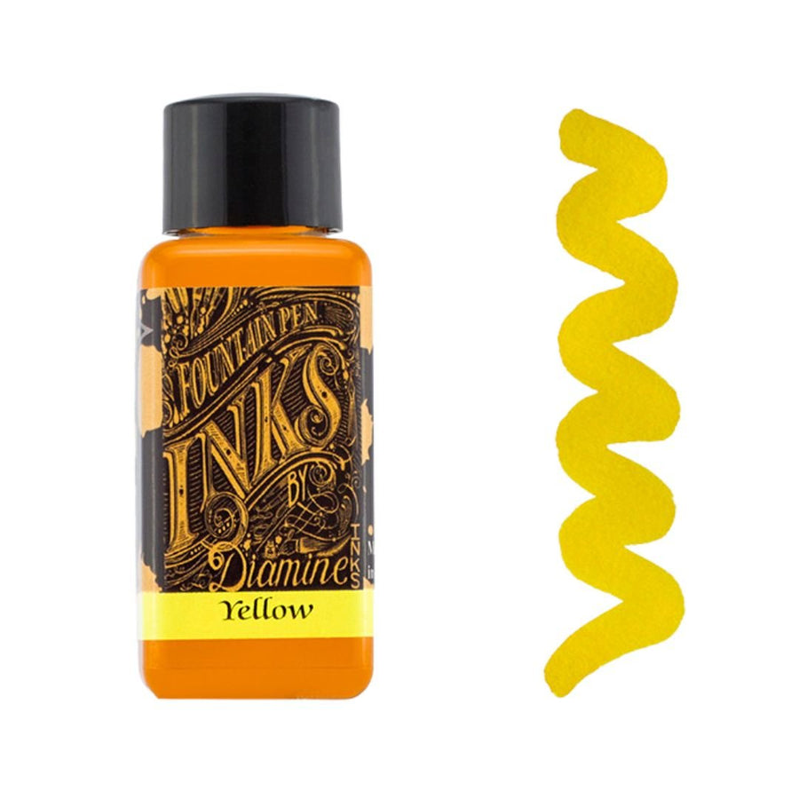 Yellow Diamine Fountain Pen Ink 30ml - Diamine - Under the Rowan Trees