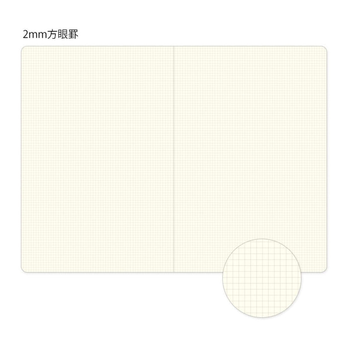 Yuru Log Notebook B6 - 2x2mm Grid Midori Japanese Stationery
