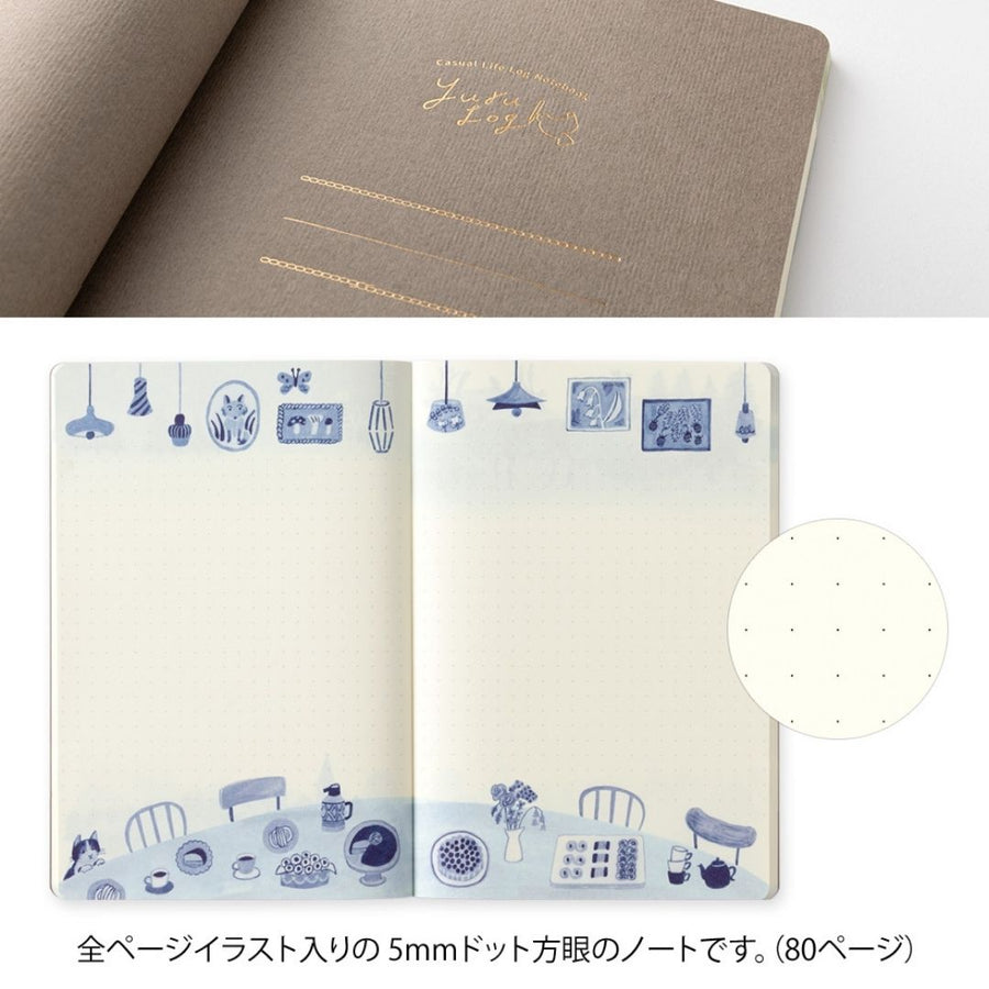 Yuru Log Notebook B6 - Blue Nordic - 