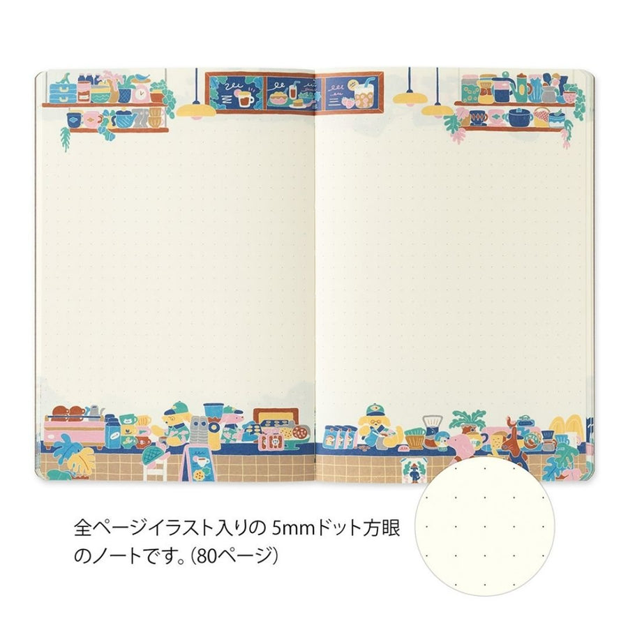 Yuru Log Notebook B6 - Coffee Shop - Midori