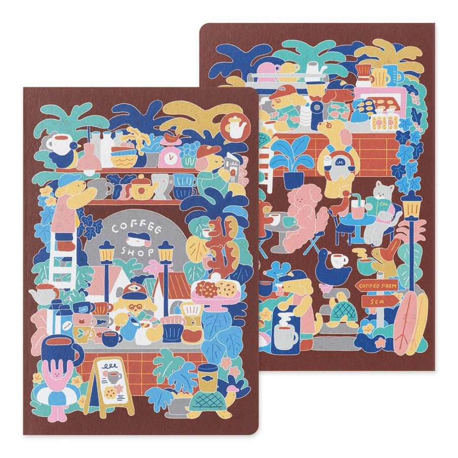 Yuru Log Notebook B6 - Coffee Shop - Midori