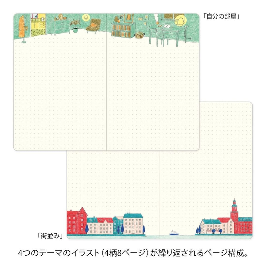 Yuru Log Notebook B6 - Daily Life - Midori