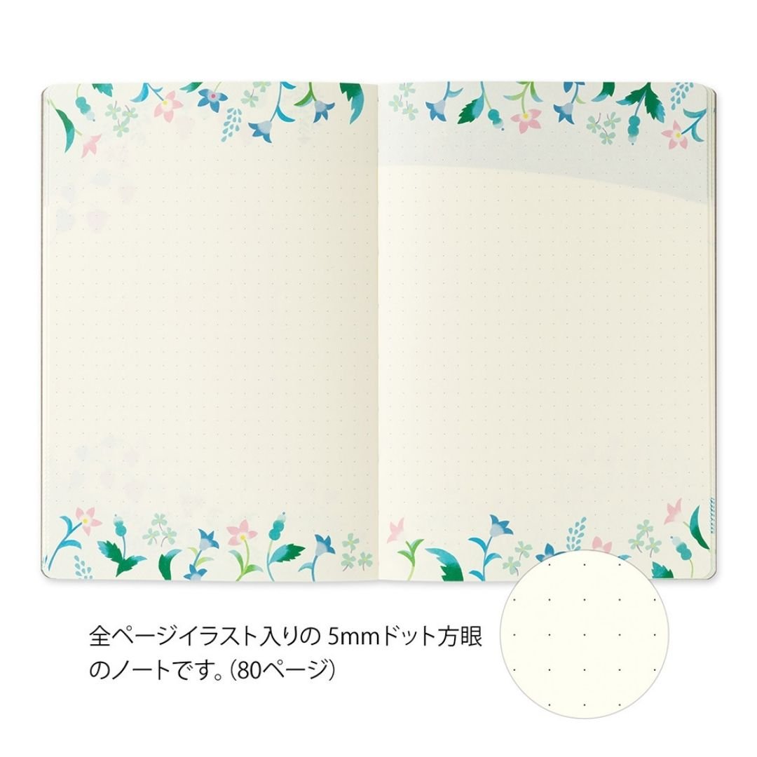 Yuru Log Notebook B6 - Floral - Midori