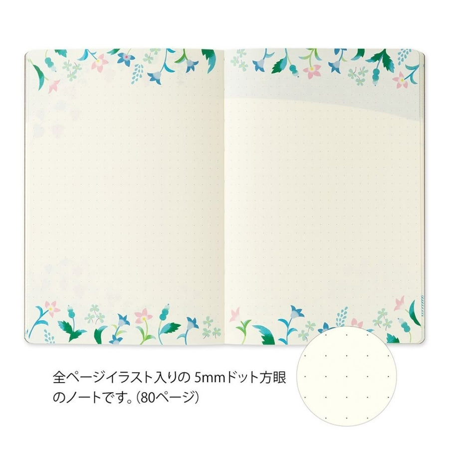 Yuru Log Notebook B6 - Floral - Midori