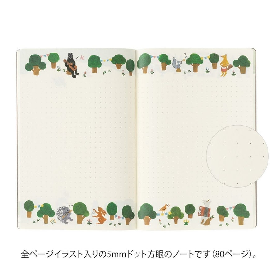 Yuru Log Notebook B6 - Forest Animal - Under the Rowan Trees