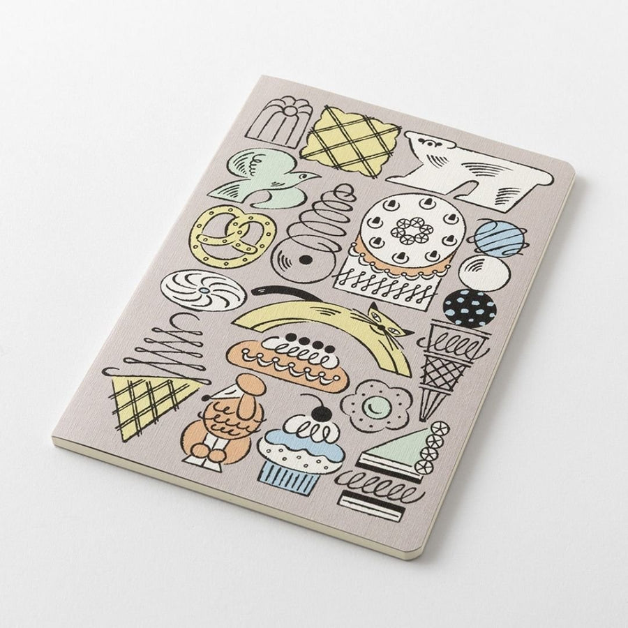 Yuru Log Notebook B6 - Sweets & Animals - Midori